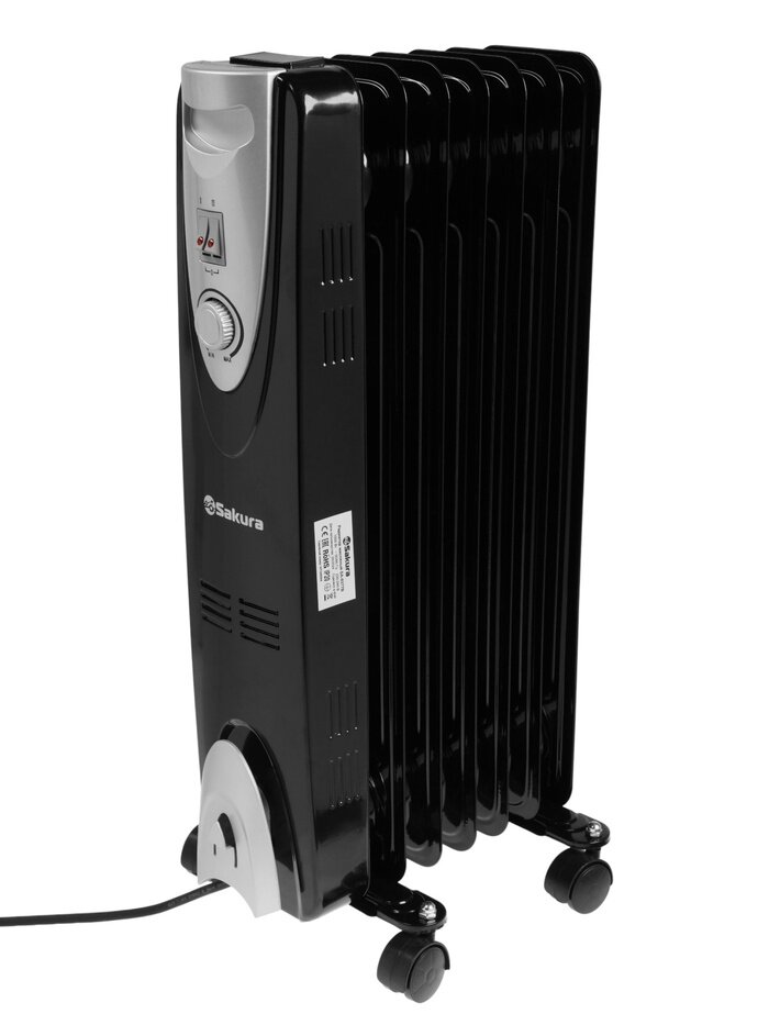 Обогреватель масляный Sakura SA-0377B 1500 Вт до 15 м² 7 секций механический 3 режима
