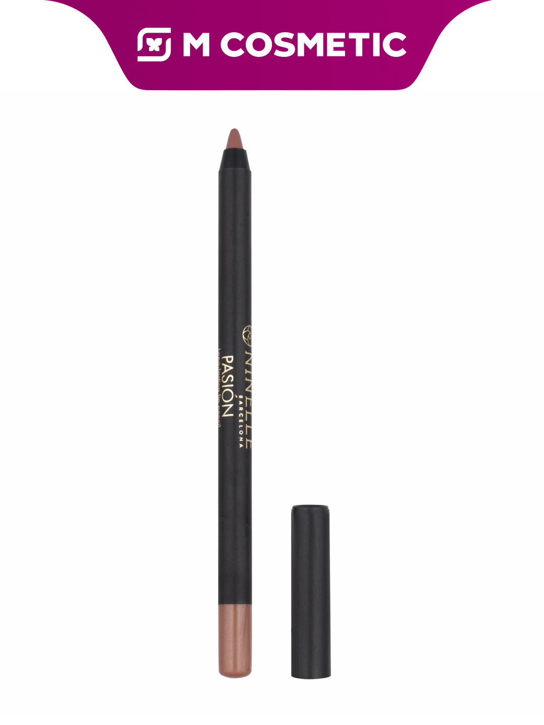 Карандаш для губ Ninelle Pasion №228, водостойкий, устойчивый, темный нюдовый, 1.5 г