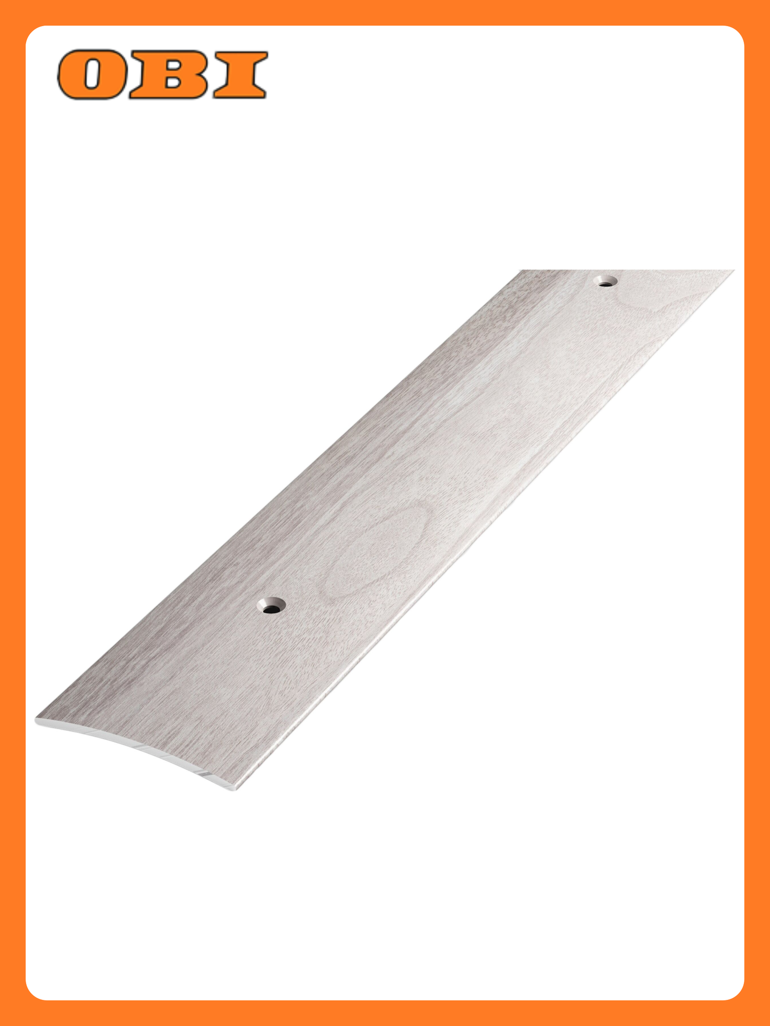 Порог одноуровневый лука ПС 04 900.106 ясень белый алюминий 900х445