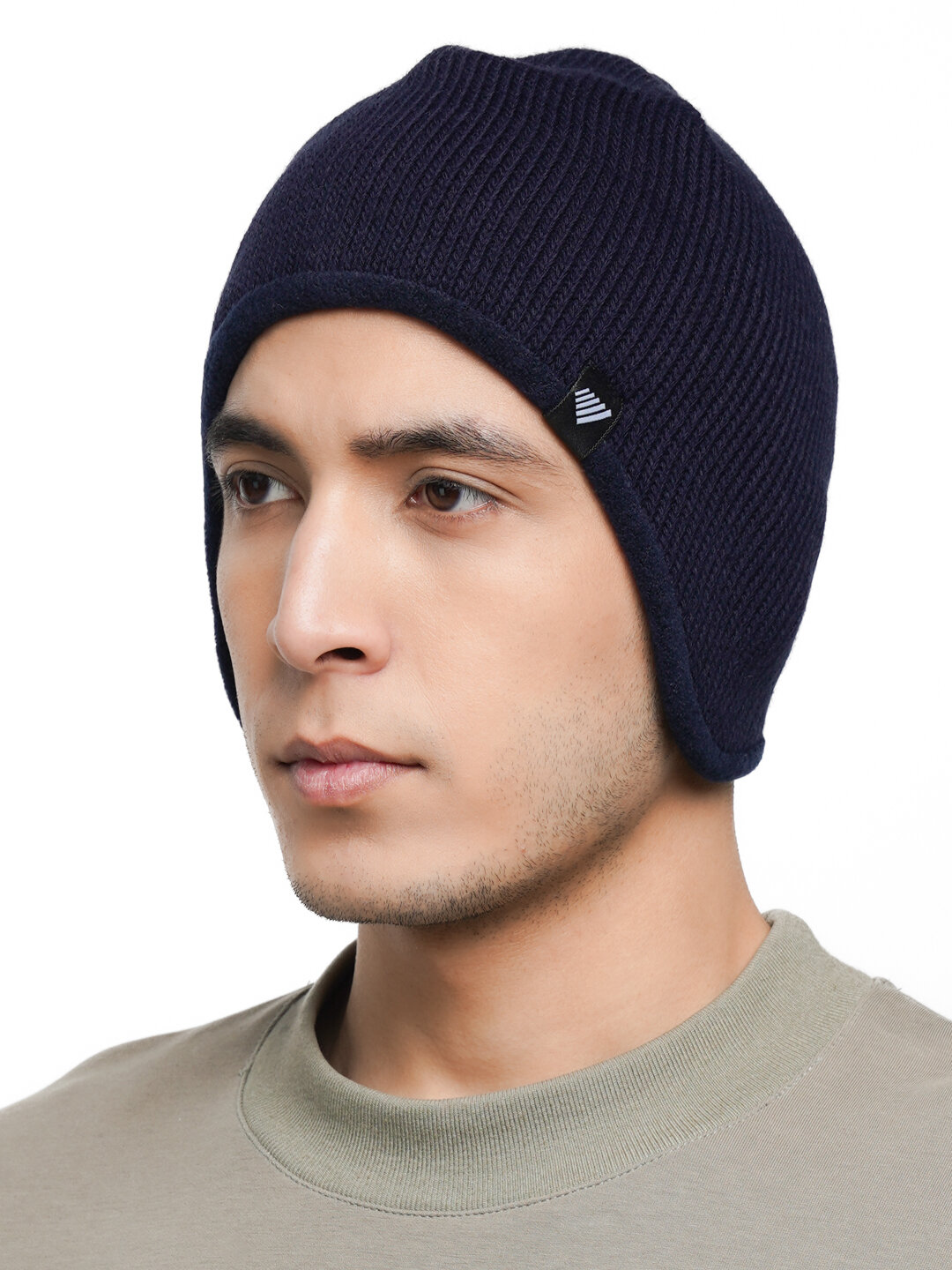 Шапка-бини Шапка мужская, с ушами, на флисе, внутри утеплённый для мальчиков и мужчин