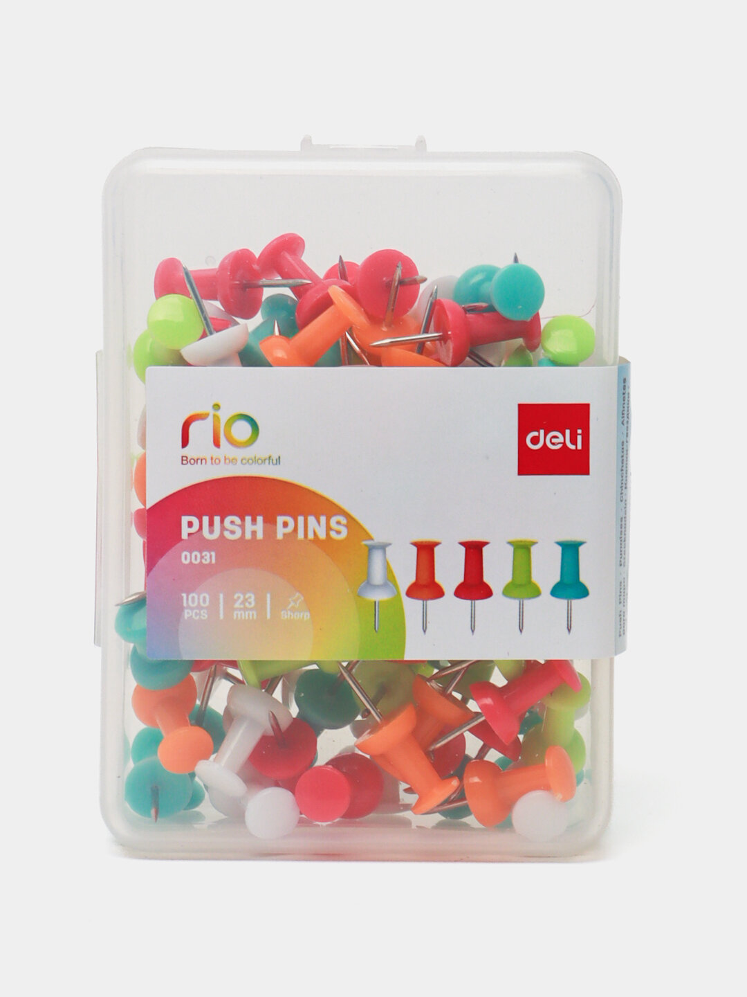 Кнопки канцелярские Deli E0031 изготовлены из высококачественного материала, 23 мм 100 шт