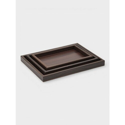 Набор подносов 3 шт прямоугольные цвет коричневый размеры 40х3035х2530х20 см 1285₽