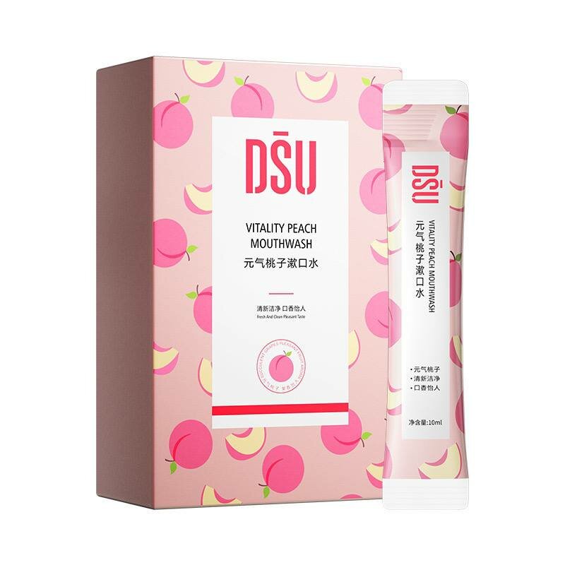Ополаскиватель DSU для отбеливания зубов, освежащий воздух, 20 шт персик