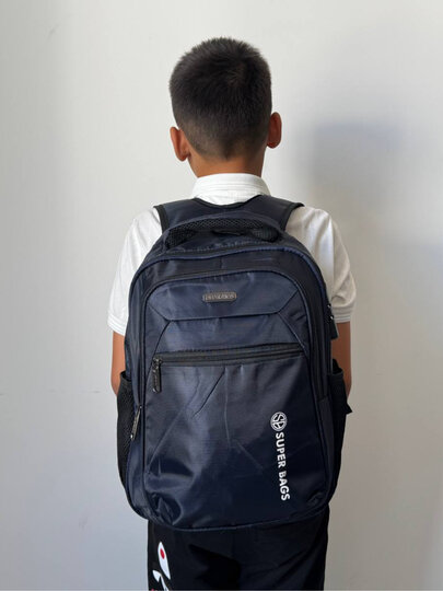 Школьный рюкзак, для мальчиков, чёрный, водонепроницаемый, 1 отделение, антивандальный