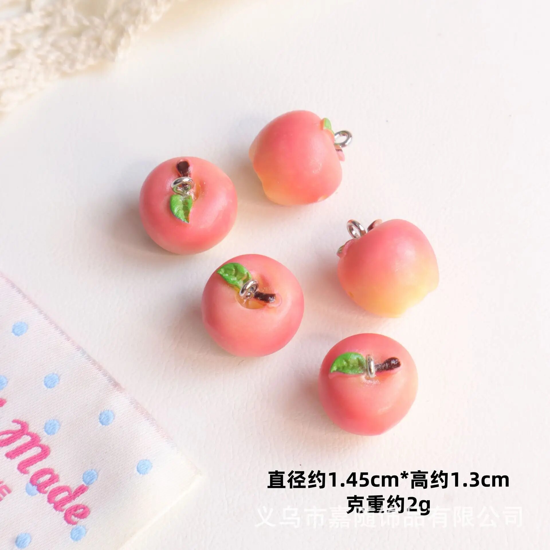 Миниатюрные пластиковые фрукты Apple для рукоделия Розовый, Pink-hanging