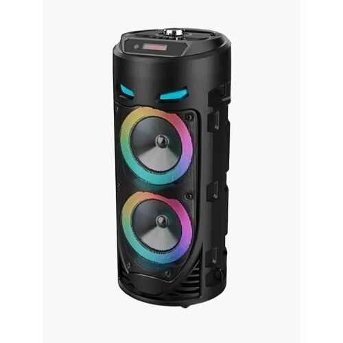 Колонка портативная с bluetooth большая с микрофоном напольная мощная с сабвуфером и радио для караоке 3103₽