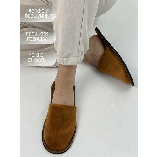 фото Тапочки tapmoda, размер 43, коричневый