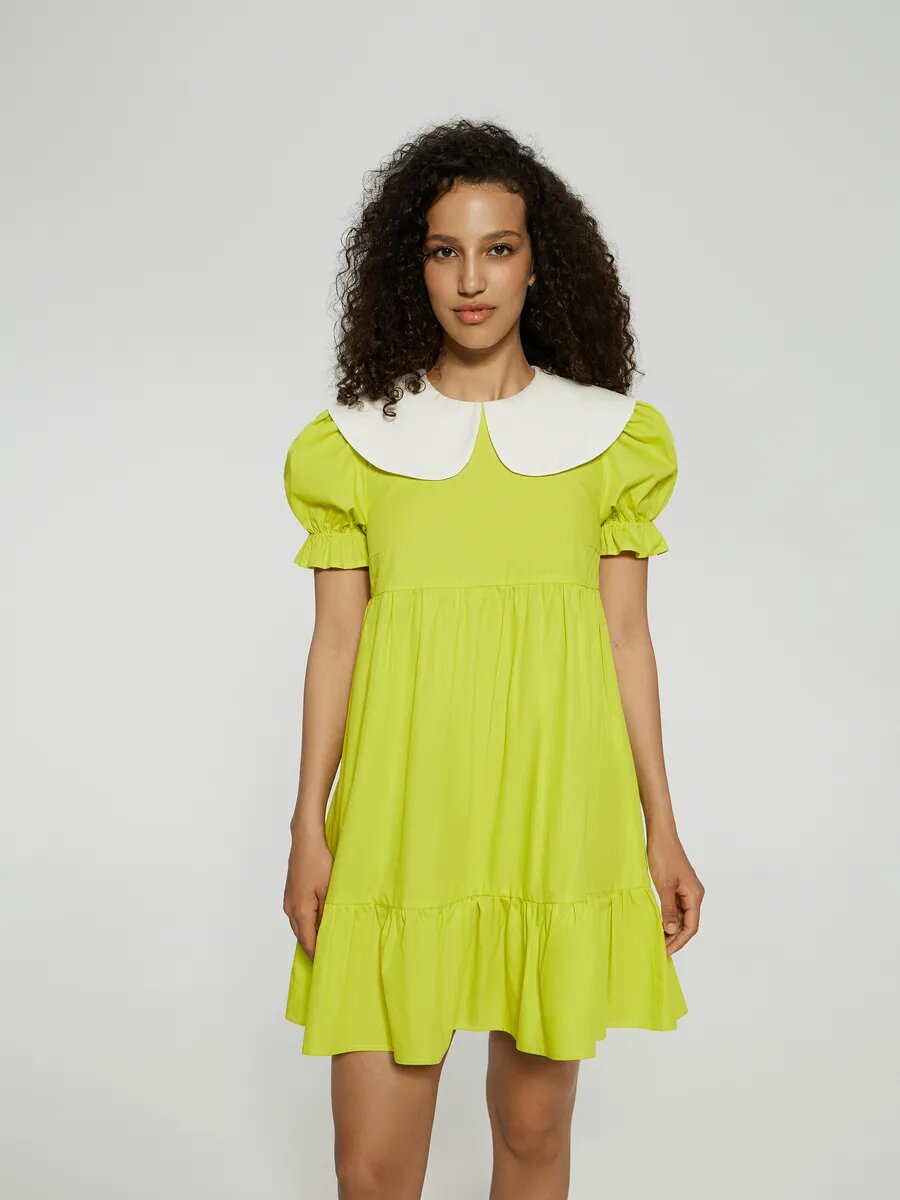 Платье ANNA PEKUN 2025, размер XS, зеленый