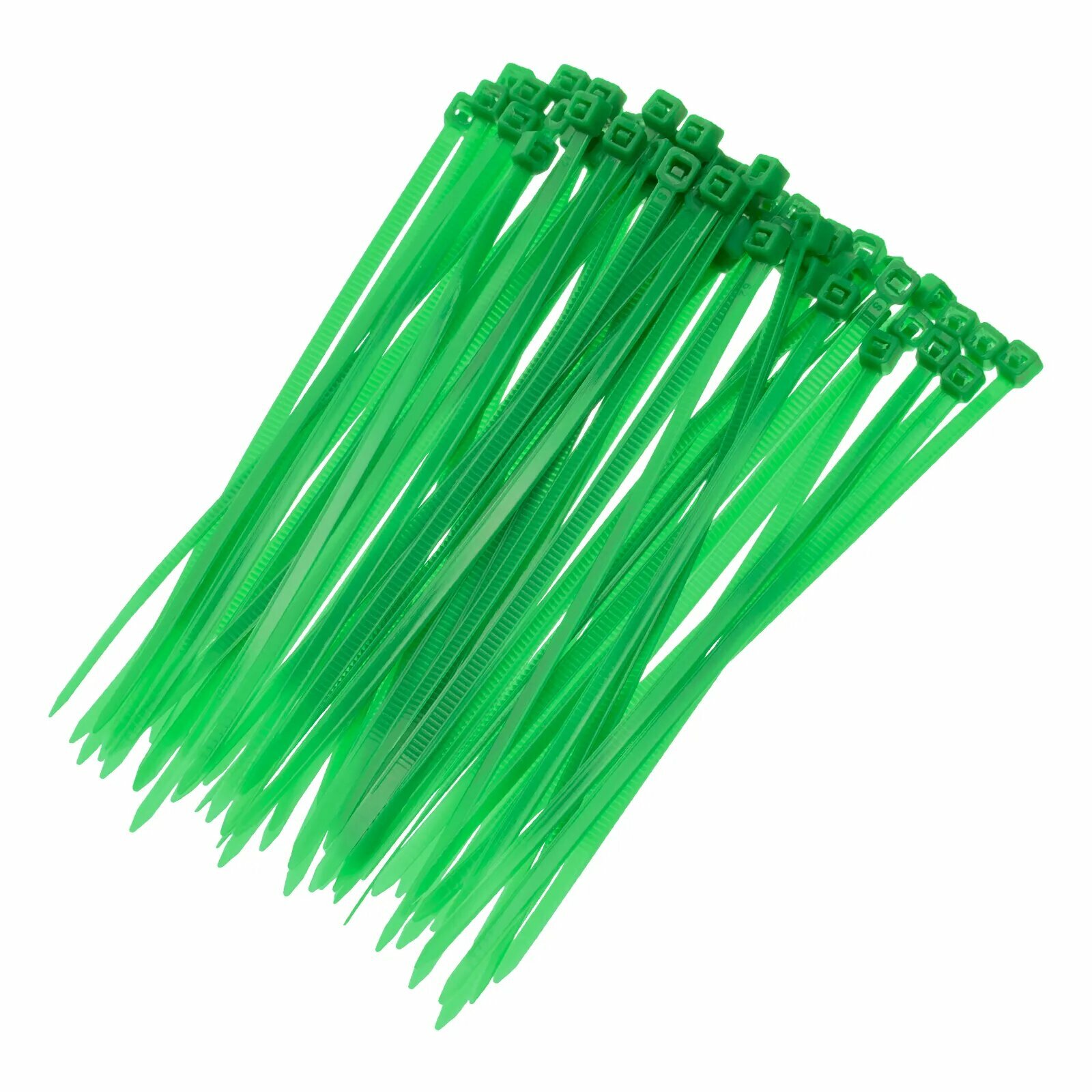 Хомуты 100 x 2.5 мм пластиковые зеленые 100 шт Сибртех 45510