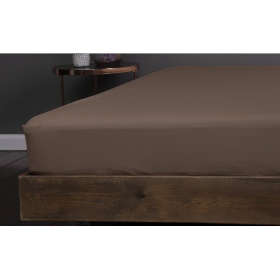 Простыня на резинке Kupu-kupu CANDY 90x200х25 трикотажная мокко