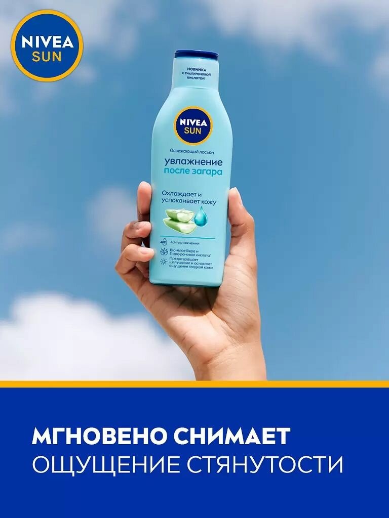 Средства После Загара NIVEA Лосьон освежающий Увлажнение после загара с гиалуроном, 200 мл