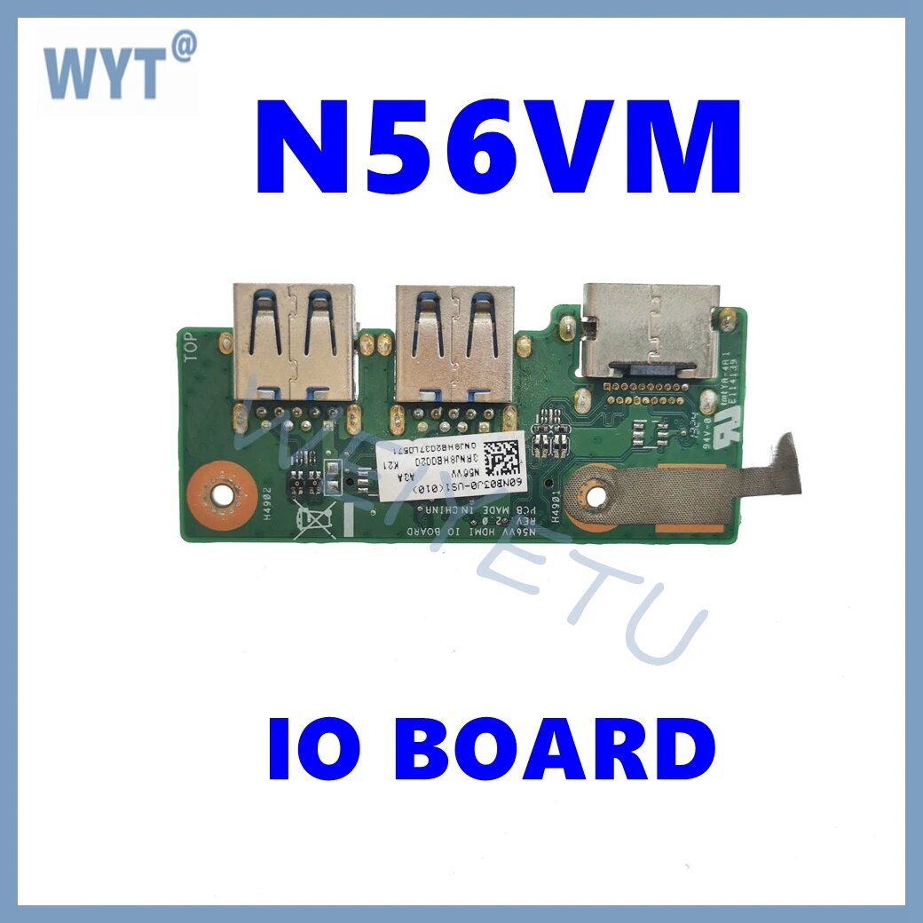 Плата ввода-вывода N56VM для Asus N56V N56VM N56VZ N56VB N56VV USB-плата для ноутбука плата ввода-вывода HDMI