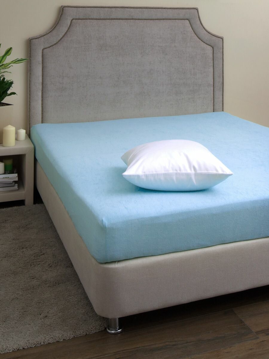 Простыня натяжная махровая для матраса 120х200см.