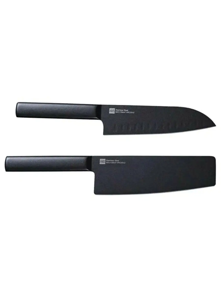 Продукты Xiaomi Набор кухонных ножей Black Heat Knife Set HU0015, 2 ножа в комплекте, черный
