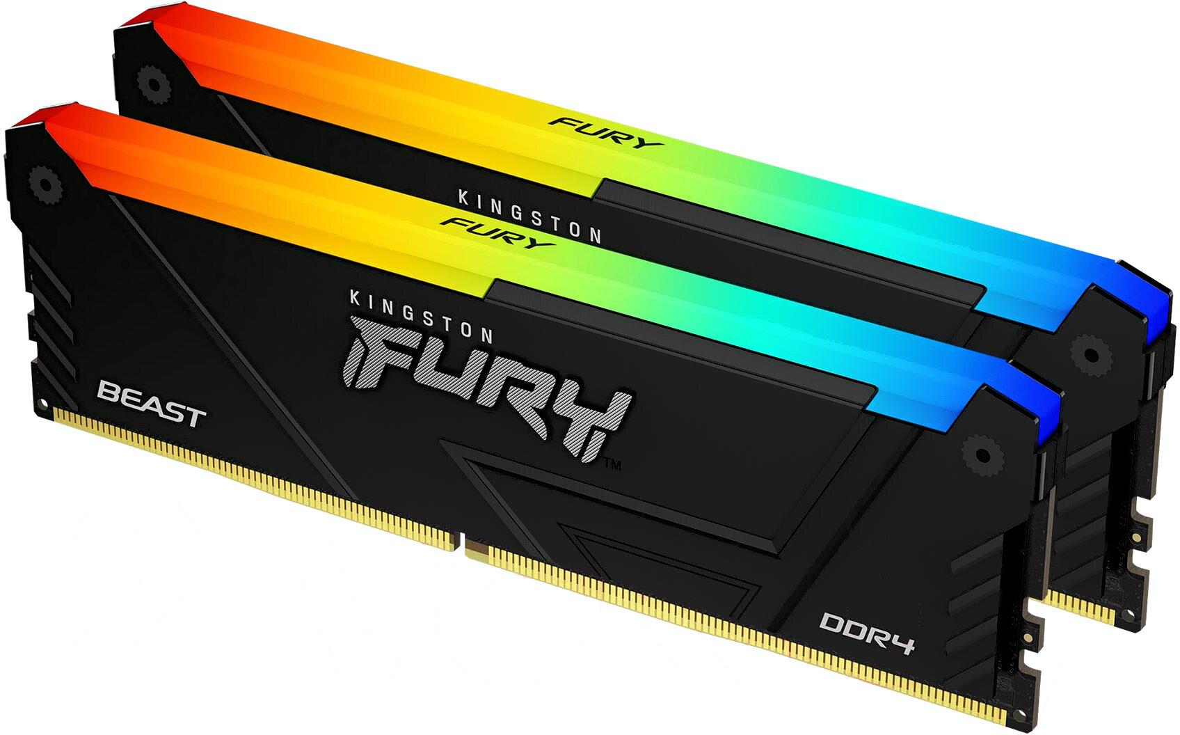 Kingston Память DDR4 2x8GB 3600MHz Kingston KF436C17BB2AK2/16 Fury Beast RGB RTL Gaming PC4-28800 CL17 DIMM 288-pin 1.35В kit single rank с радиатором Ret