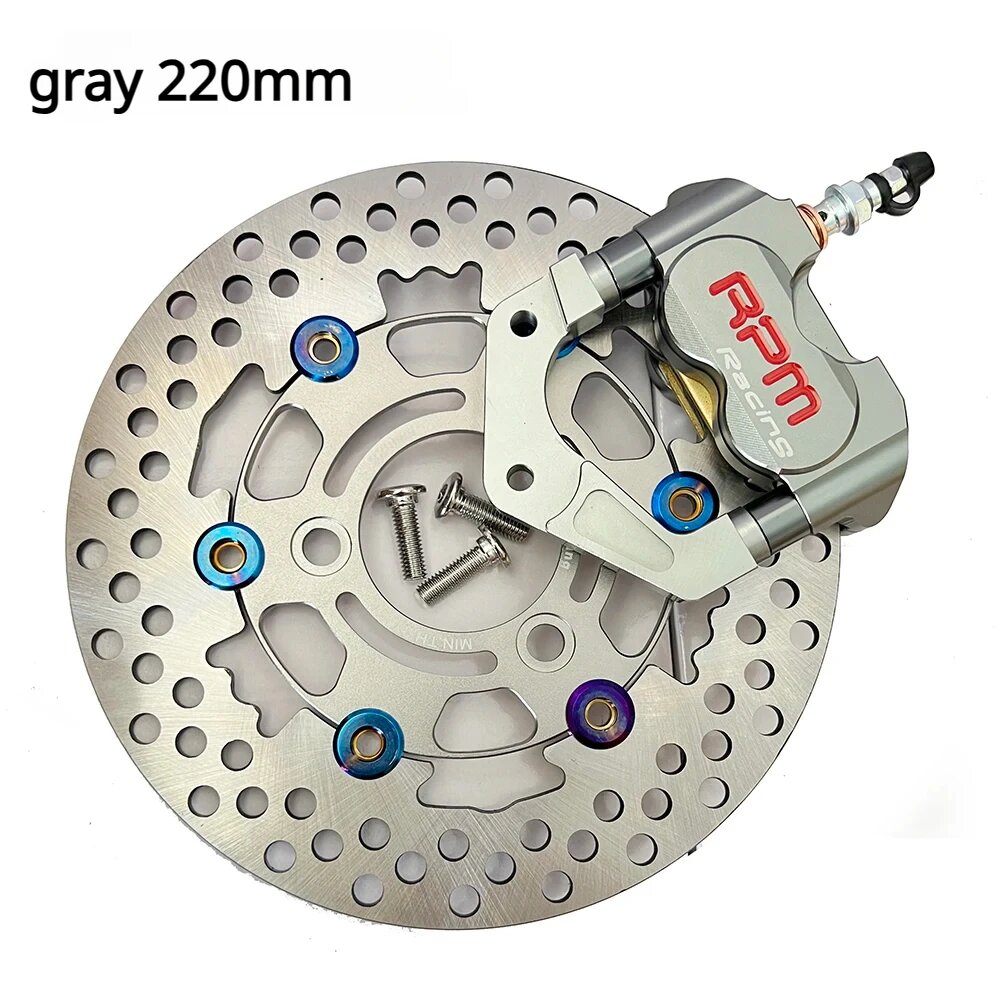 Тормозные суппорты для электрического мотоцикла с ЧПУ скутера 200 мм * 57 мм 220 мм * 70 мм адаптер дискового тормозного насоса кронштейн для Yamaha Aerox BWS RSZ Серый Gray 220mm