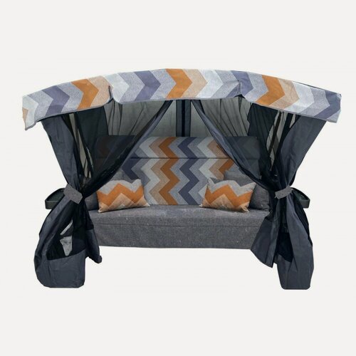 Изображение товара Садовые качели "Ранго Премиум Руна" мс4180, 3х местные, нагрузка до 350кг, с москитной сеткой, регулируемая спинка