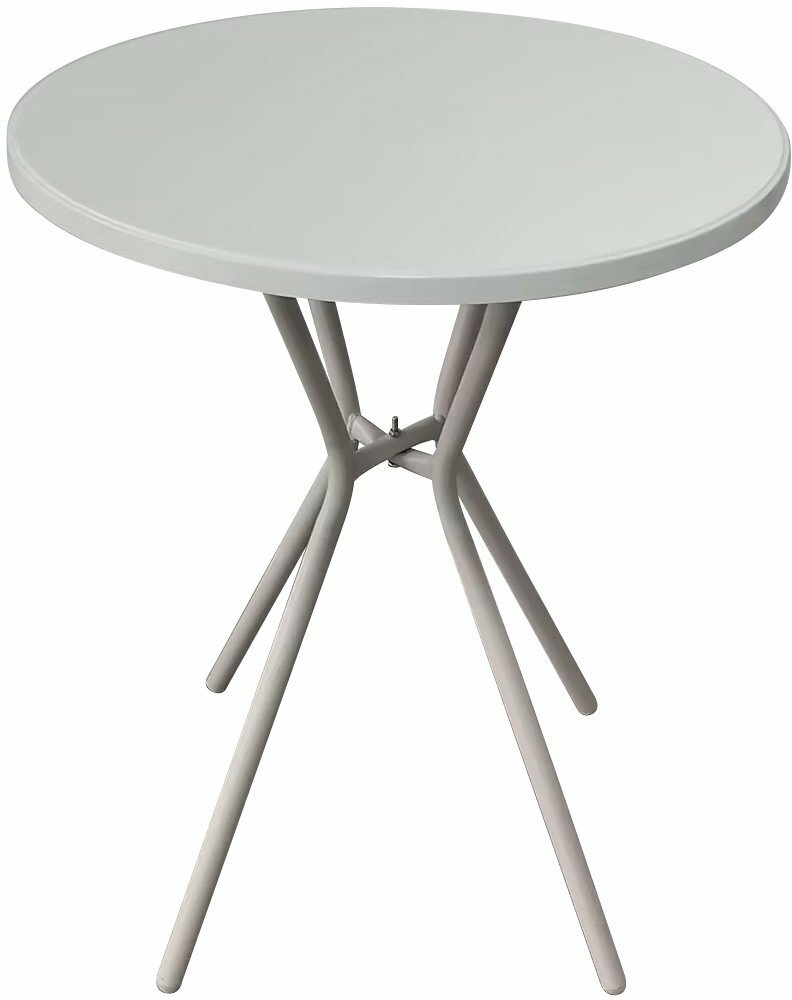 Стол садовый Парма d60см h70см сталь/полимер белый 1200.018