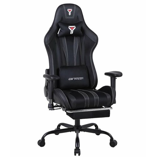 Кресло игровое компьютерное для геймера с подножкой и механизмом качания