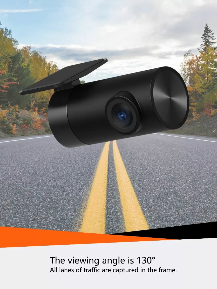 Камеры Заднего Вида Xiaomi Камера заднего вида Xiaomi 70mai RC11, для регистраторов вождения, ABS-пластик, черно-серая