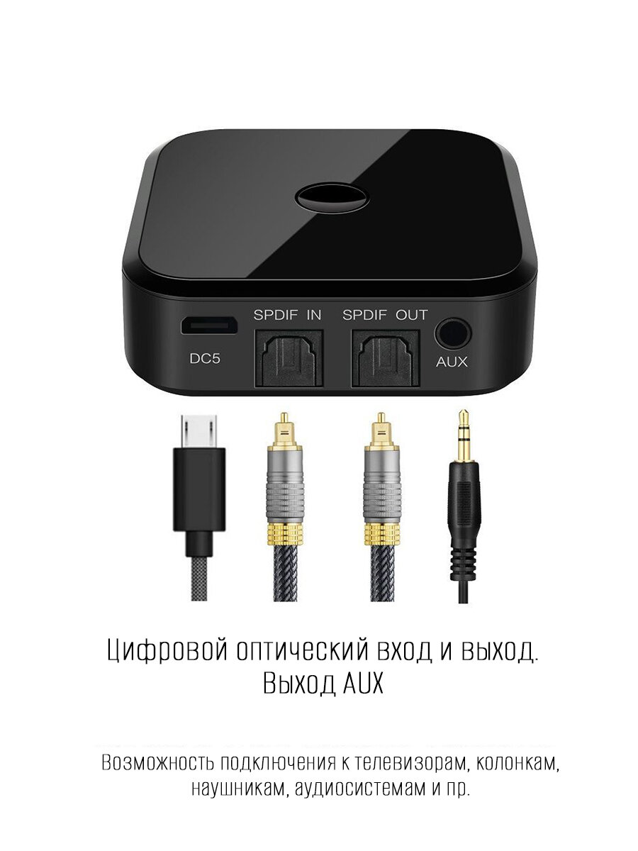 Bluetooth адаптер 2-в-1 приёмник/передатчик BLS-TX16 (SPDIF, AUX) — фото 1