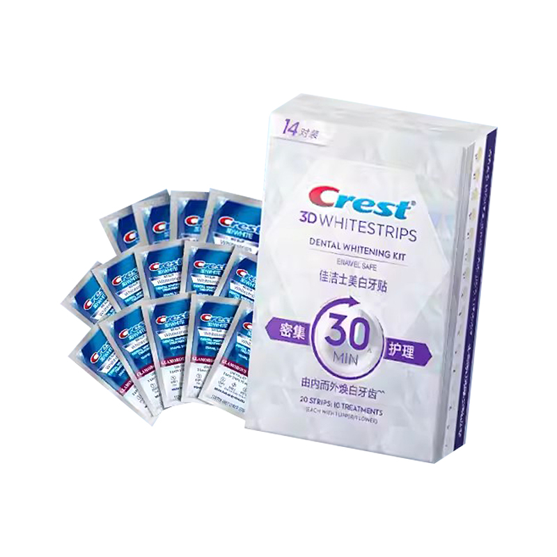 Картинки Отбеливающие полоски Crest Radiant Express, перекись водорода, для взрослых, 28 шт.