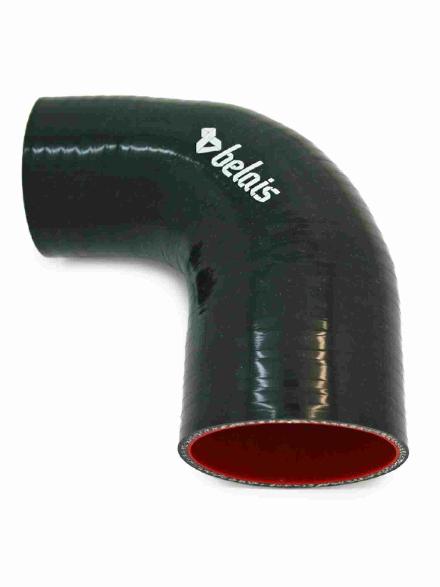Силиконовый патрубок 90° с переходом Ø50-57 мм (BLACK) belais #17500