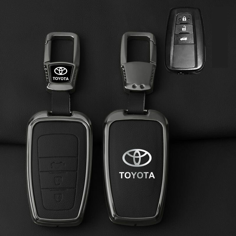 Чехол для автомобильного ключа из цинкового сплава для Тойота Toyota Prius Camry Corolla CHR C-HR RAV4 Land Cruiser Prado, KOLEN