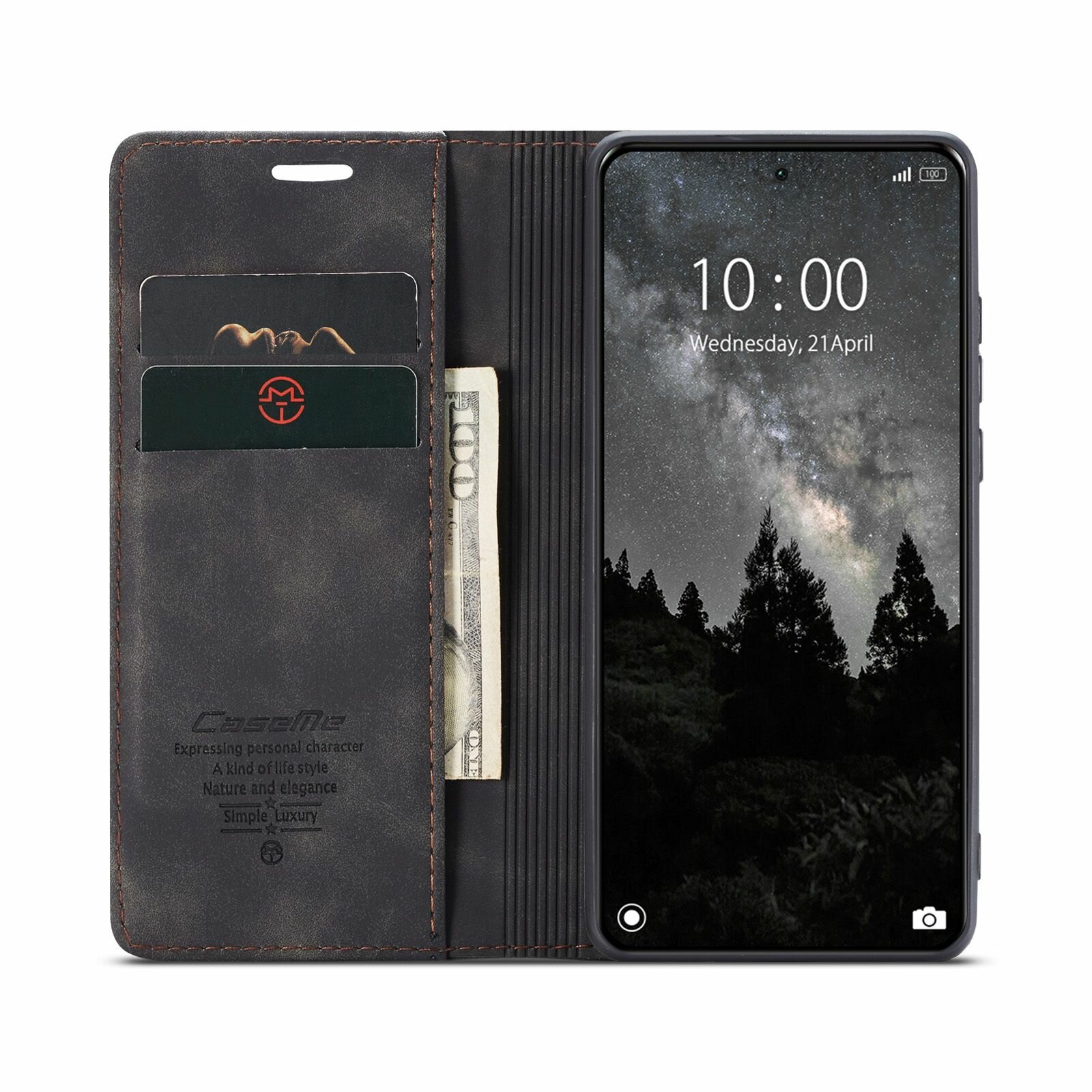 Чехол-книжка CaseMe Matte Xiaomi 14 Ultra черный