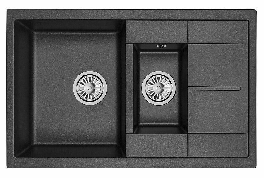 Кухонная мойка Granula 7802 (черный) - фото №1