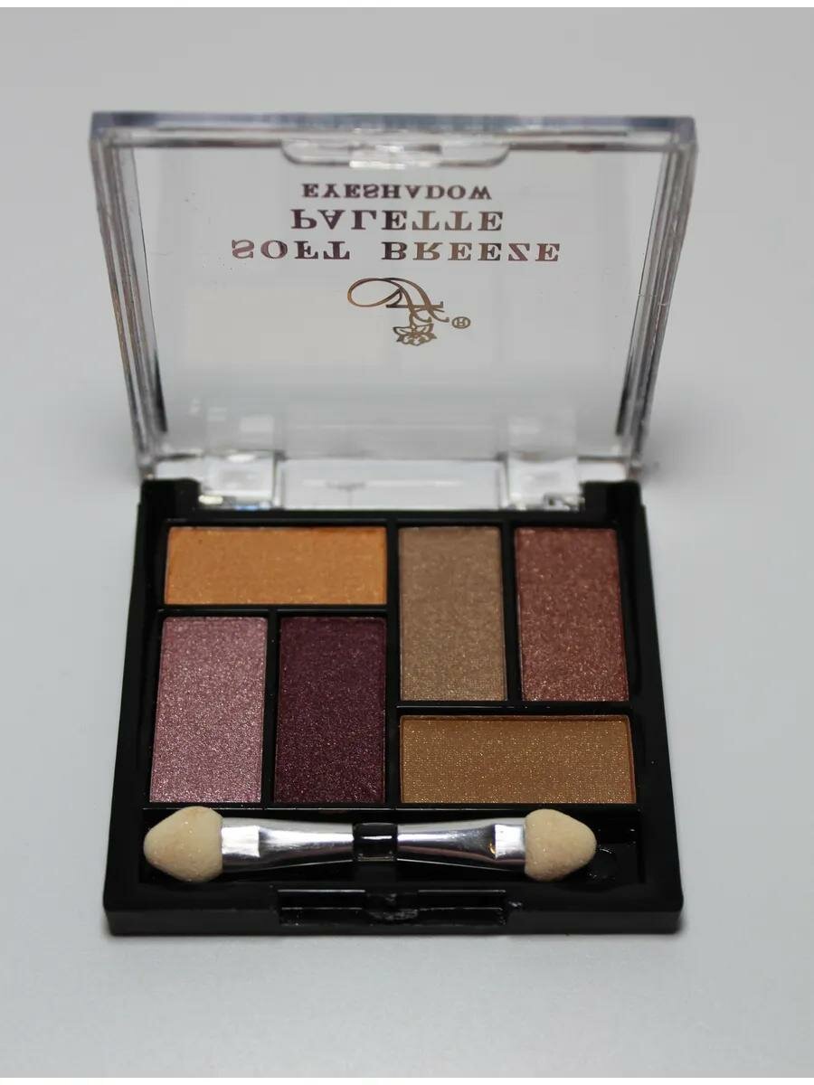 Тени для век FFleur "Soft Breeze Palette" EP06, 6 тонов с аппликатором, 6,5 г, оттенок 1 — фото 1