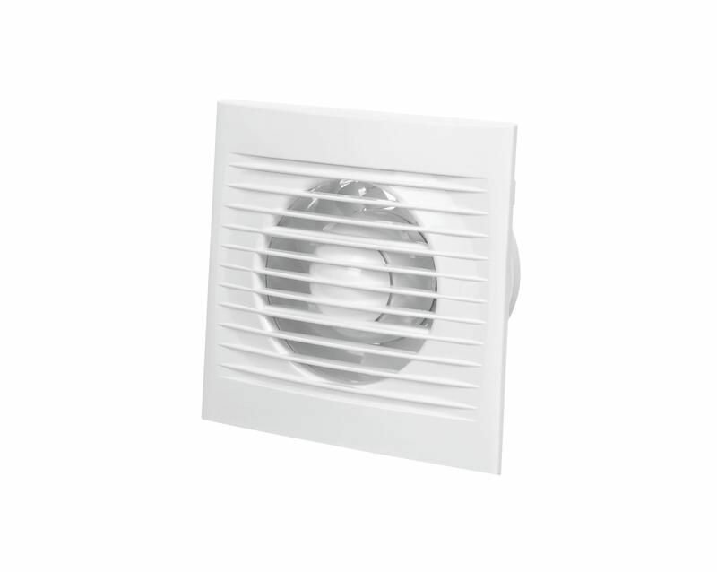 Вентилятор вытяжной TOKOV ELECTRIC осевой, диаметр 125 мм, белый, с вытяжным клапаном