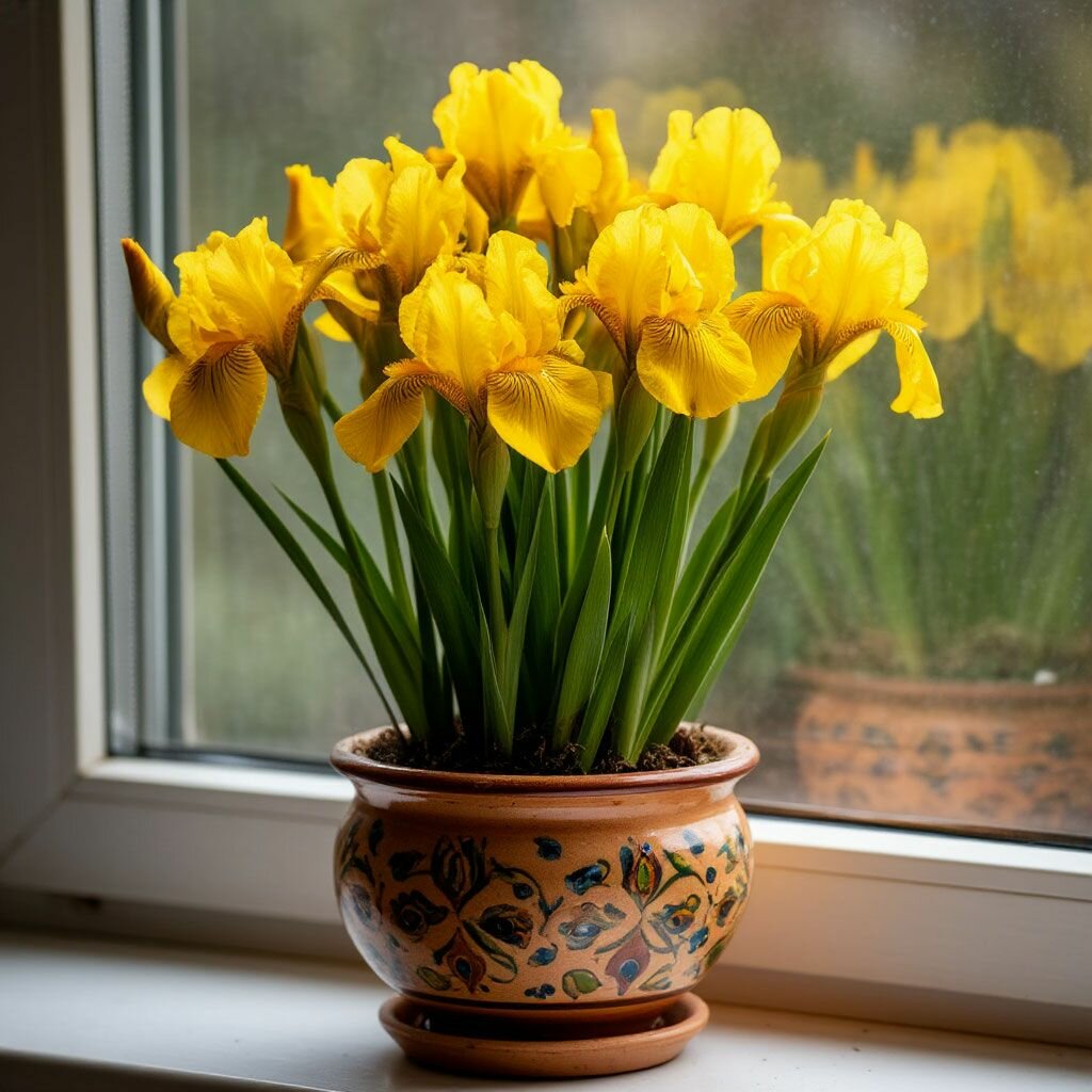 Ирис желтый комнатный семена