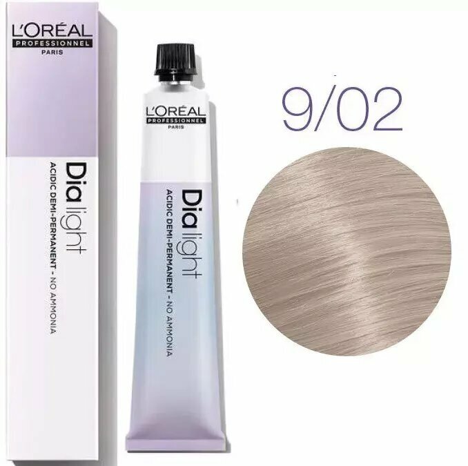 L'Oreal Professionnel Dia Light Краска для волос, 9.02 молочный коктейль перламутровый, 50 мл