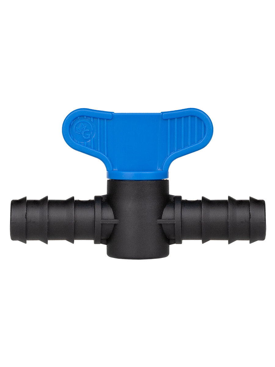 Кран проходной для капельной трубки, пластиковый, 16 мм, 5 штук — фото 1