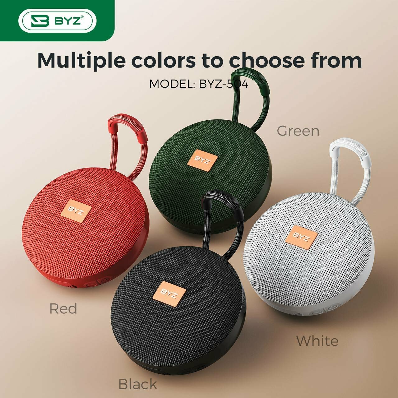 Колонка беспроводная портативная от известного бренда BYZ 1200 ампера, чёрного цвета — фото 1