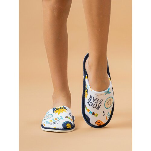 фото Тапочки ivshoes, размер 33-34, белый, желтый, синий