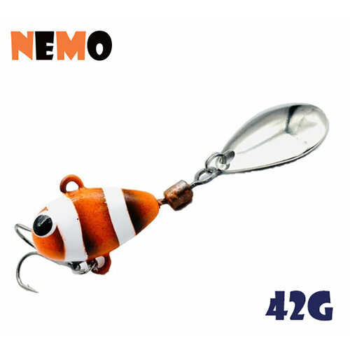 Блесна Тейл-Спиннер для рыбалки Uf-Studio Hurricane 42g #Nemo