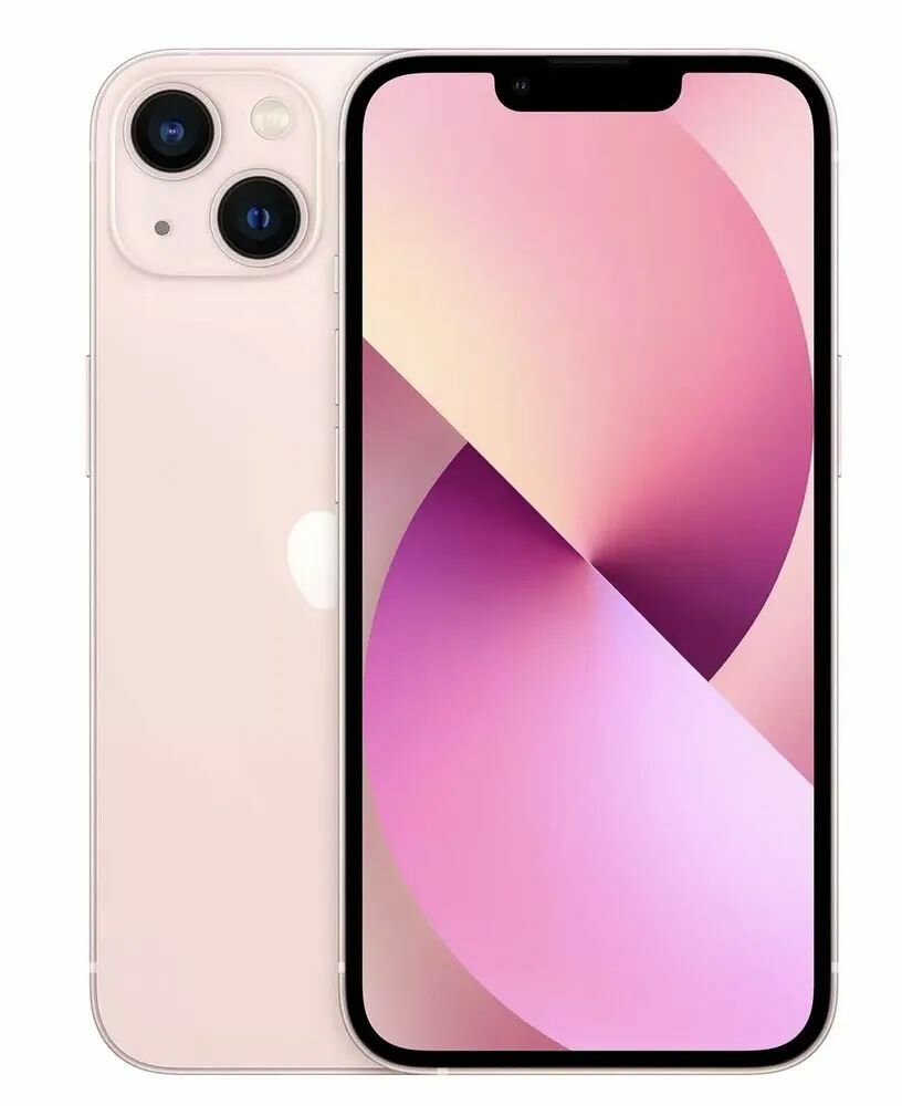 Смартфон Apple iPhone 13 128 ГБ, Двойная камера, A15 Bionic, Киноэффект, розовый（pink）