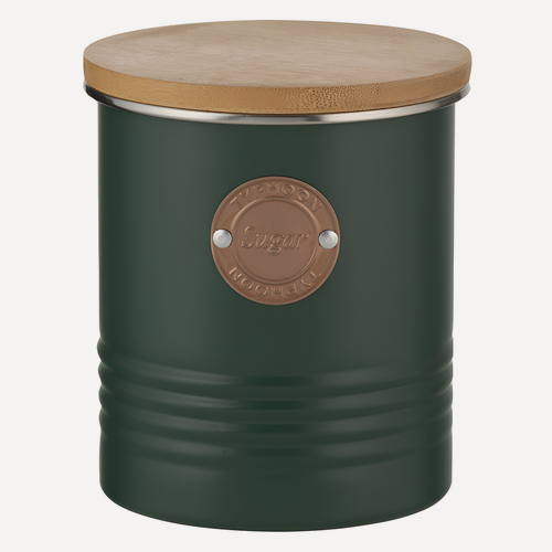 Изображение товара Банка для сахара Typhoon Living, сталь, бамбук, 1 л, зеленая