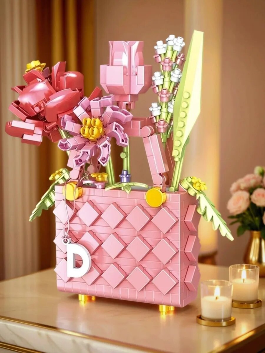 Конструктор цветы в сумке Dior