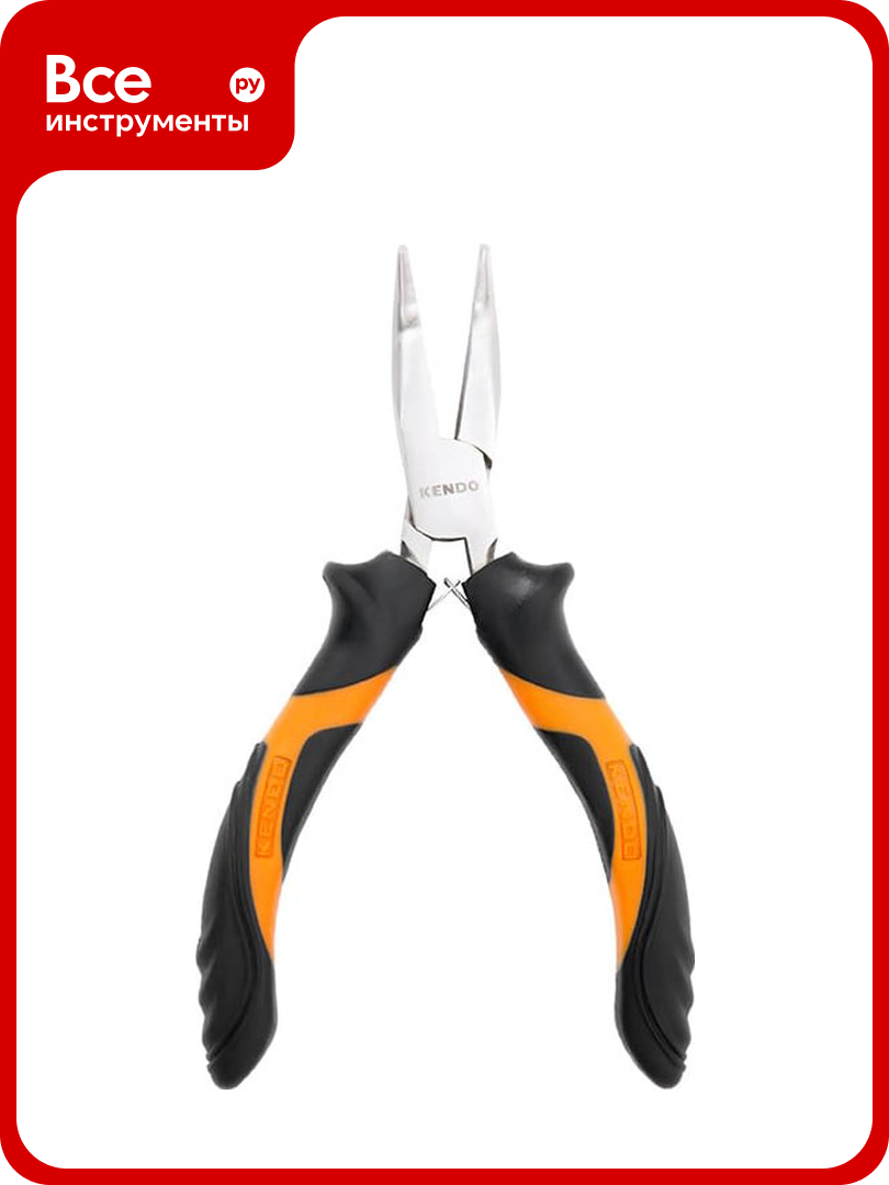 Длинногубцы мини KENDO изогнутые 10904