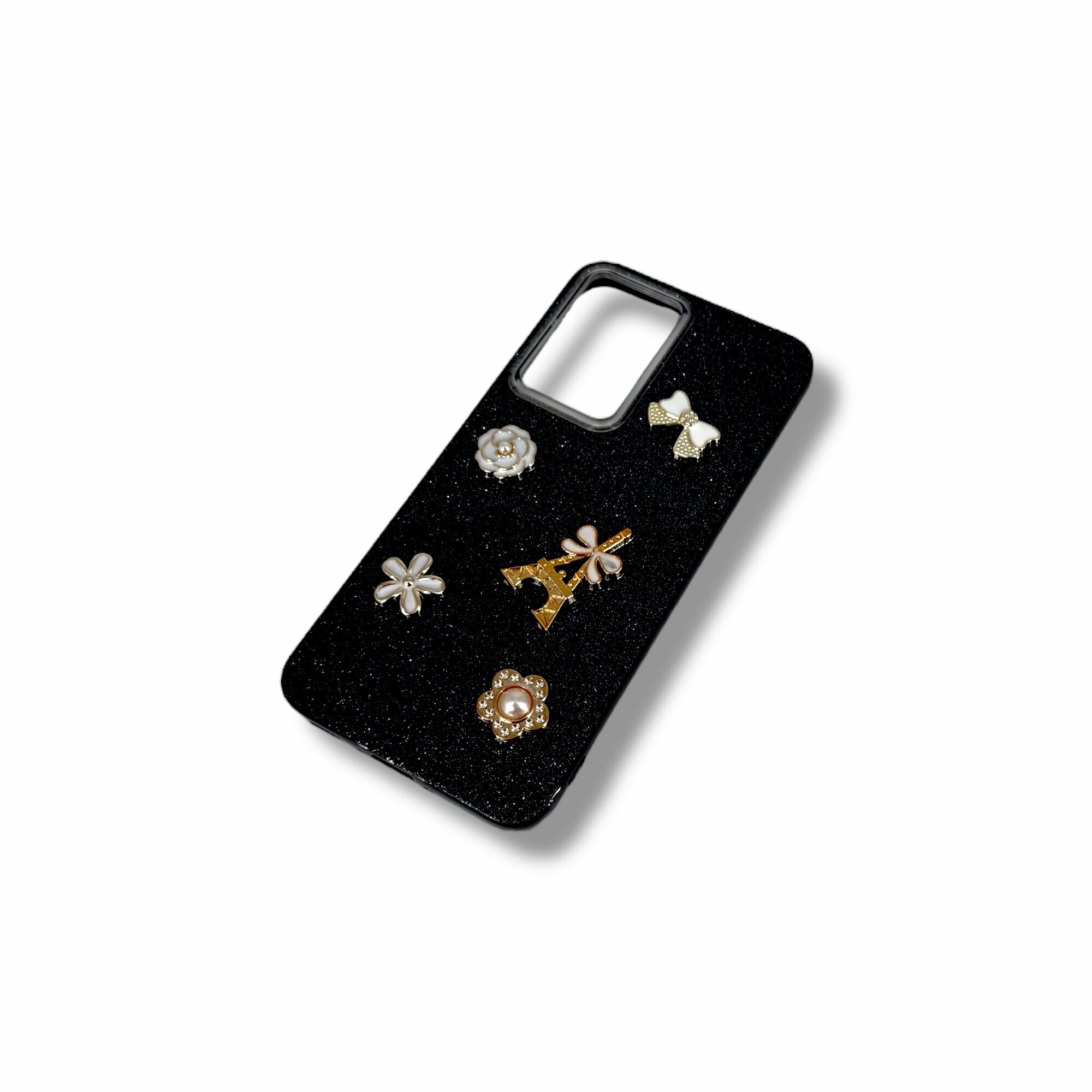 Чехол Paris Bloom для Xiaomi Redmi Note 14 Pro, женский, с элементами Эйфелевой башни, блестящий, черный — фото 1