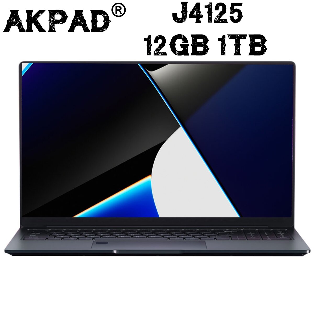 Ноутбук AKPAD N5095, 16ГБ RAM 1024 ГБ /1 ТБ SSD, Windows 10 Pro, IPS, 15.6", Черное тело, черная клавиатура