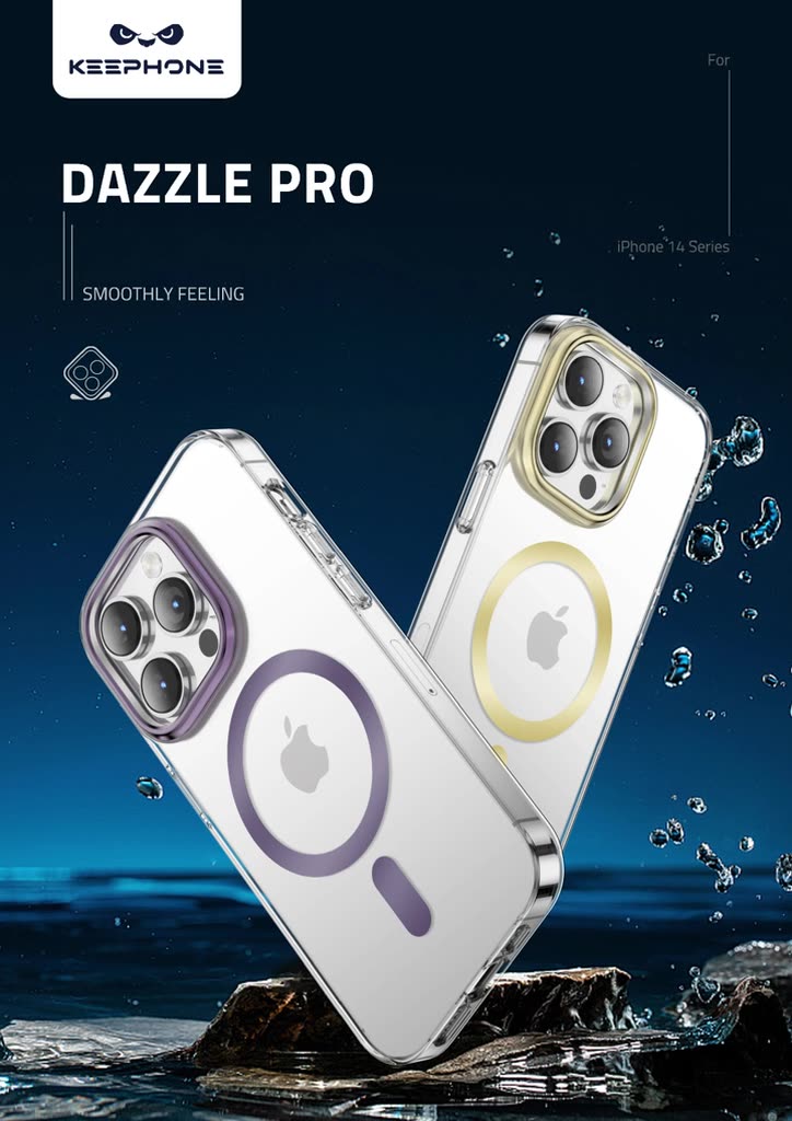 IPhone 16 Pro Max Protective Case -Magsafe Transparent Pouch, титанические узоры — фото 1