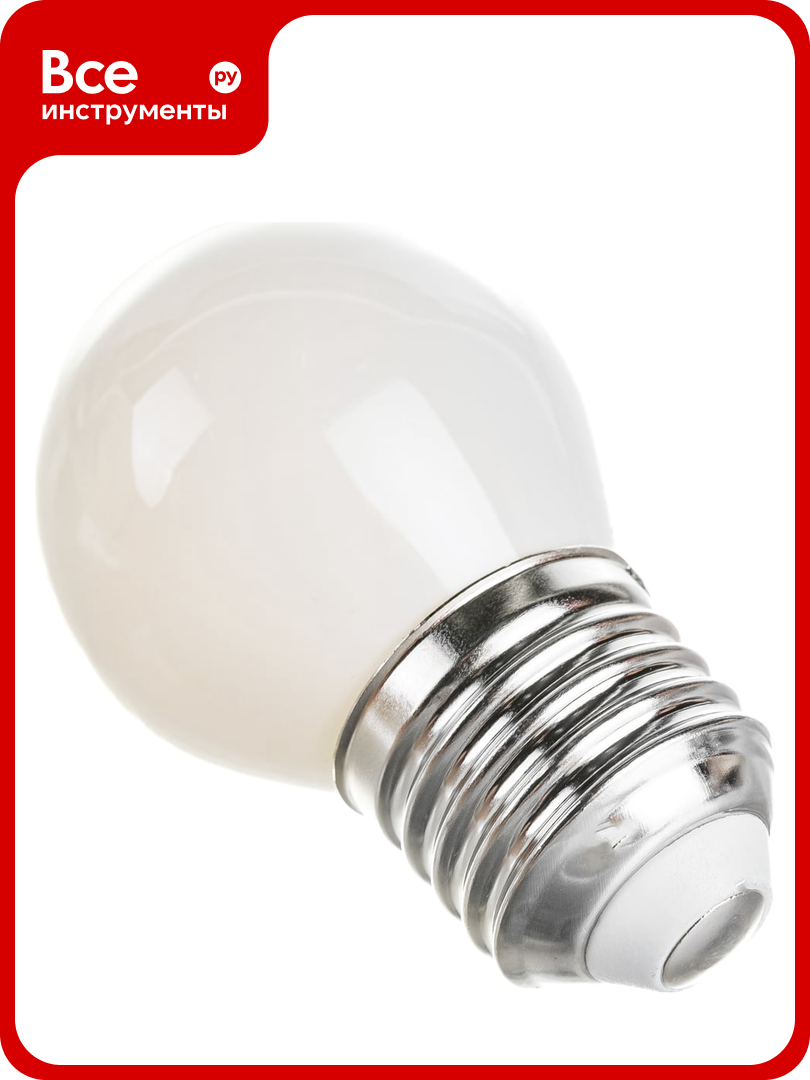 Лампа Gauss Filament шар 9W 610lm 4100К Е27 milky диммируемая LED 1/10/50 105202209-D