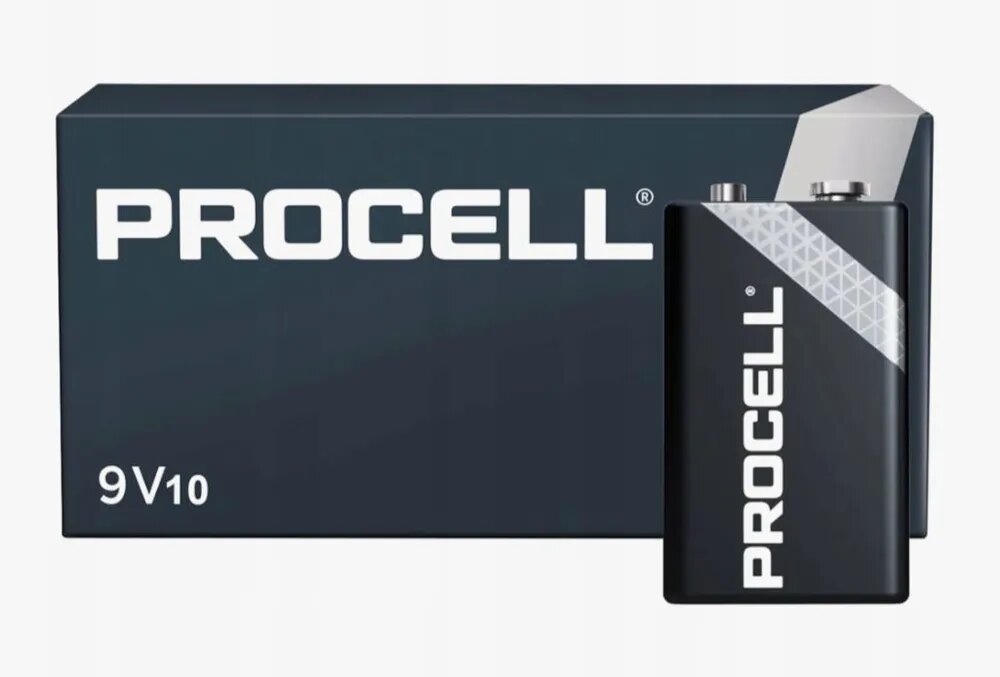 Батарейка DURACELL PROCELL CONSTANT 6LR61 9V BOX10, (10) шт. в упаковке, щелочная
