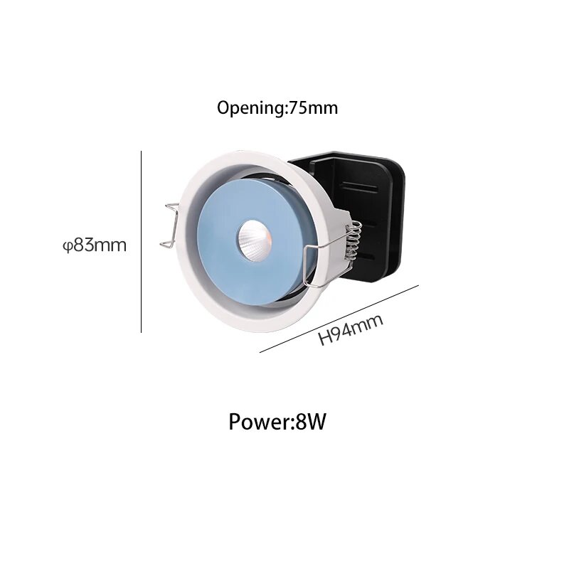 Светодиодный точечный светильник Saiyo Zigbee белый Голубой, White and blue 8W R, 6000K white light