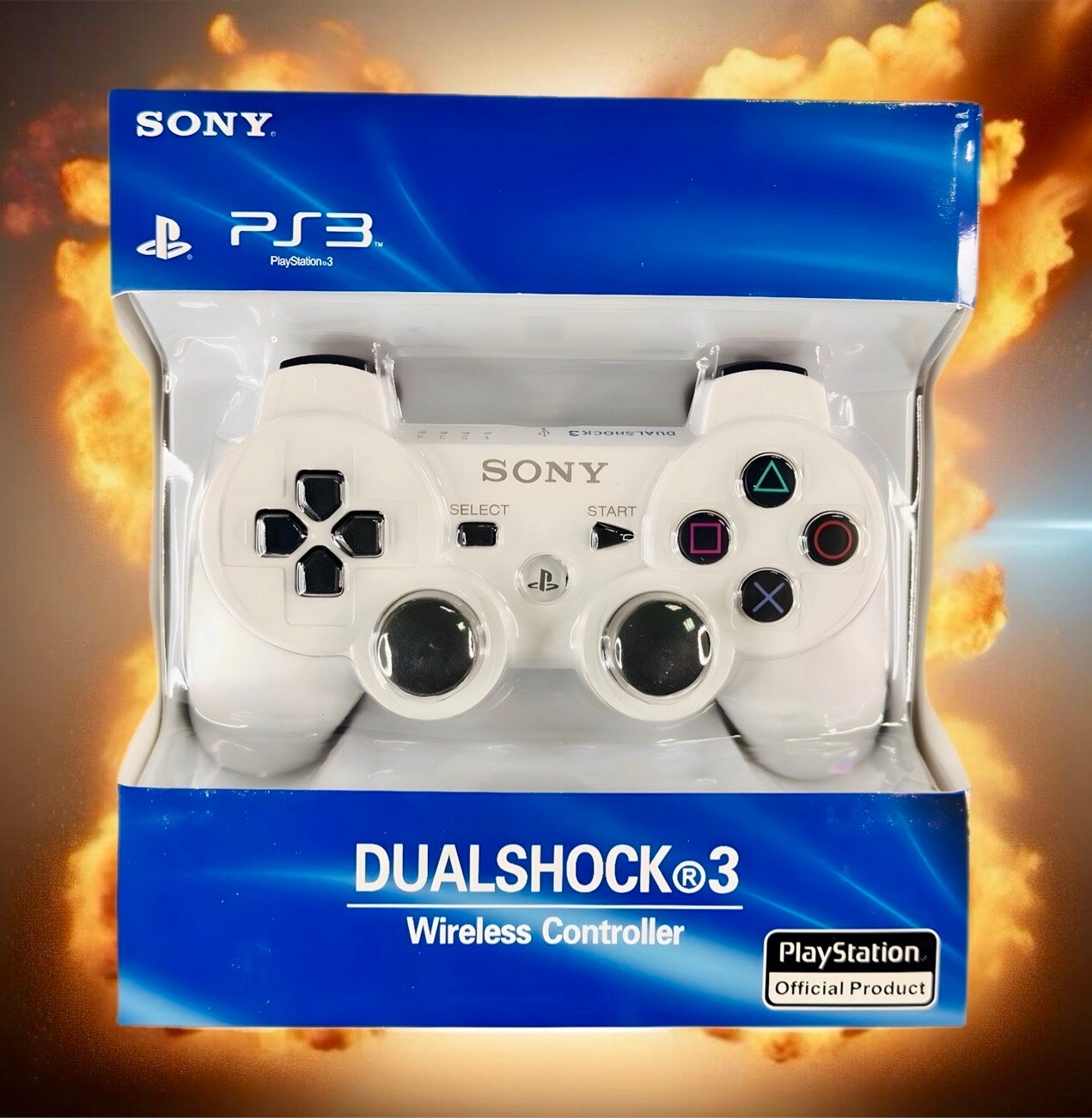 Геймпад PS3 "Белый" Беспроводной Джойстик для РS/ПК/Смартфон/Ноутбук — фото 1