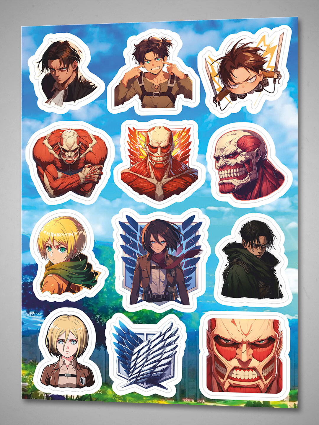 Стикерпак (наклейки) Аниме Атака титанов ( Attack on Titan )